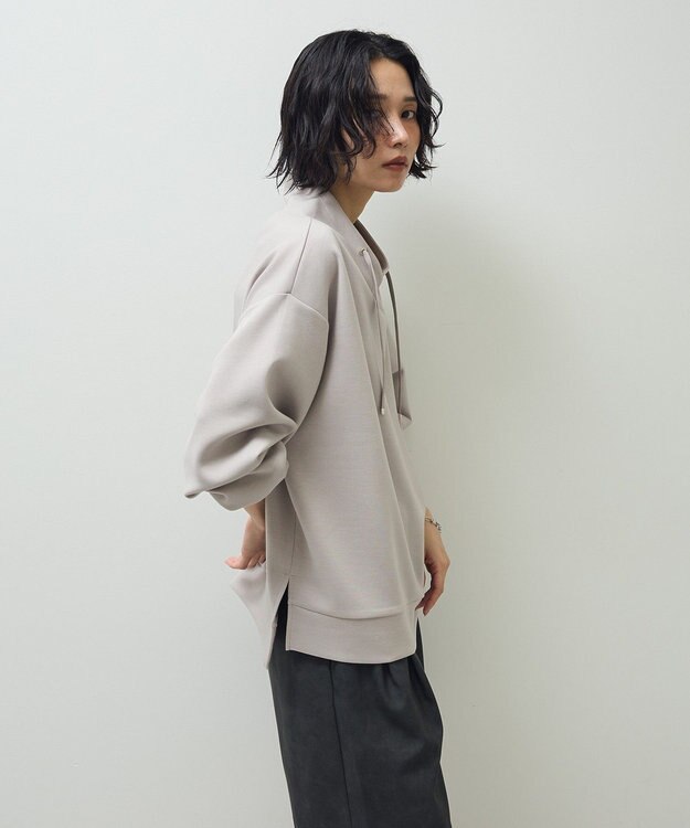 Green Parks ダンボール抜け衿プルオーバー Gray Beige