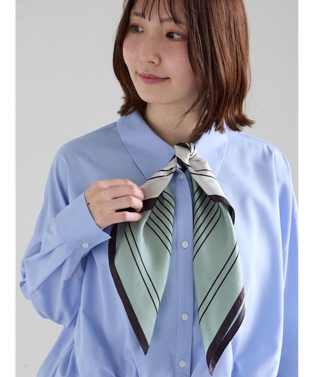 Te chichi 【雑誌掲載アイテム】バルーンヘムシャツ サックスブルー