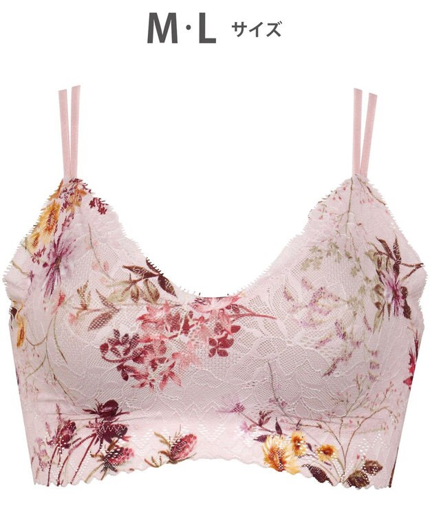 WACOAL 【GOCOCi ゴコチ】 ブラレット アウターにひびきにくい 肌あたりのやさしいレース ワイヤレス ブラジャー ノンワイヤーブラ レディース CGG297 /ワコール ピンク