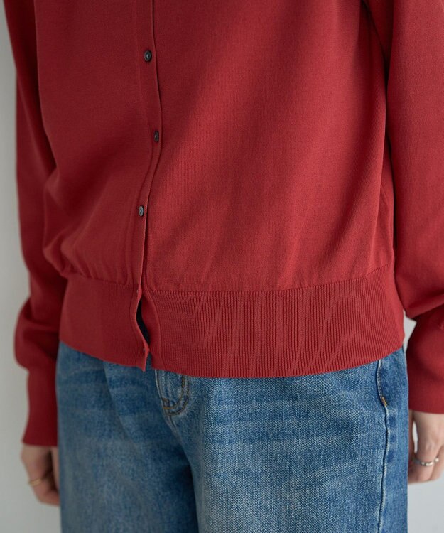 YECCA VECCA 【UVカット】クルーネックカーディガン Red