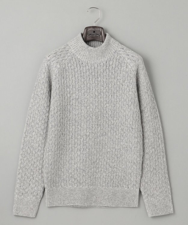 GOTAIRIKU 【LANEROSS】ミドルゲージモックネック ニット ライトグレー系8