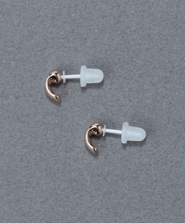 Phoebe 〈金属アレルギー対応〉リトルビーンセラミックポストピアス 小粒/ミニサイズ/小さい/定番 シャンパンゴールド