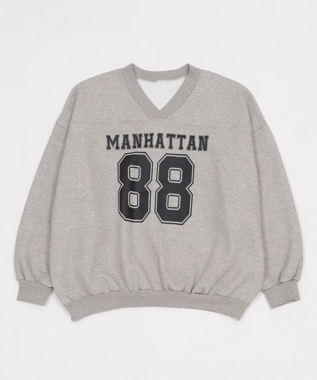 WEGO ゲームロゴビッグスウェット 杢グレー