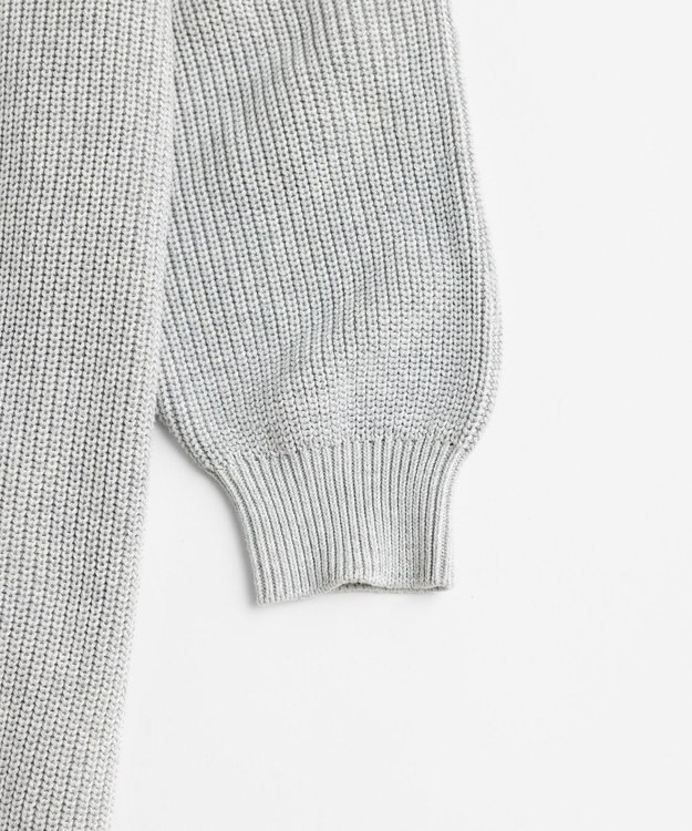 LENO V NECK ONEPIECE　Vネックニットワンピース HEATHER GRAY