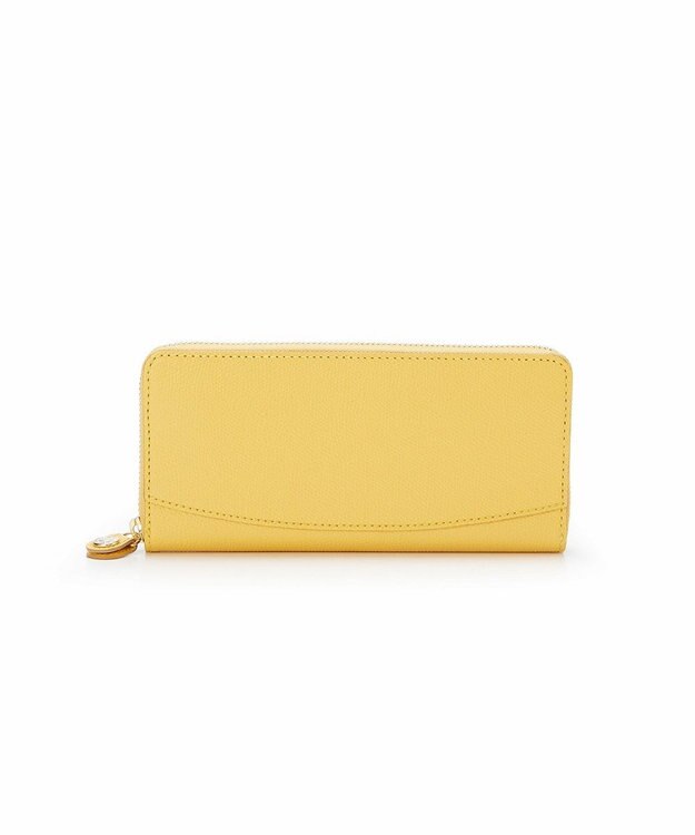 TOPKAPI 【TOPKAPI】角シボ型押し・ ラウンド 長財布 COLORATO コロラート イエロー