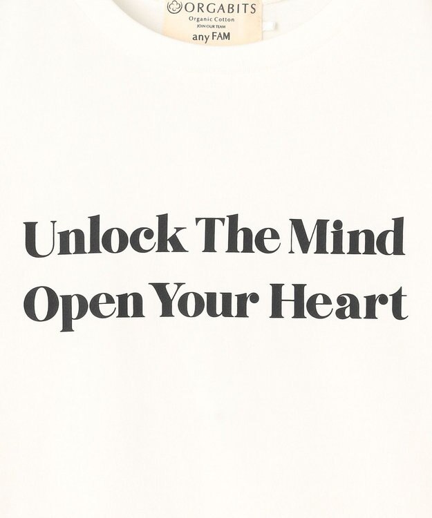 ANY オーガビッツロゴ・フォトTシャツ オフ×ブラックロゴ