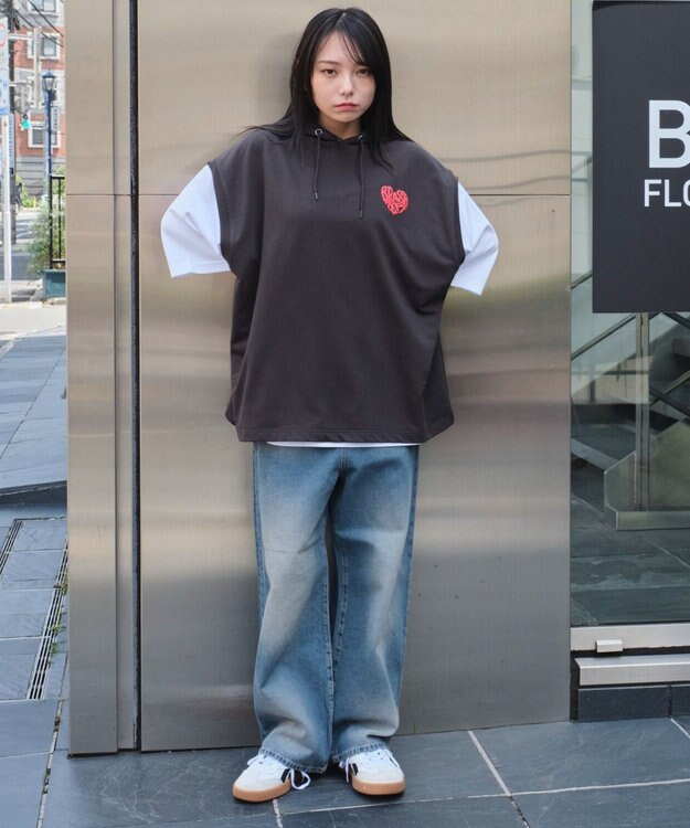 WEGO 【ユニセックス着用ITEM/2点SET】パーカーアンサンブルT（SS） スミクロ