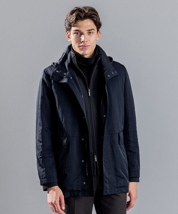 JOSEPH HOMME ナイロンスナバック　フードコート ブラック系