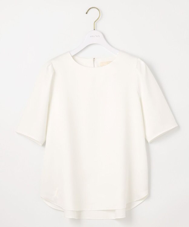 ANY SIS L 【洗える】サテン プルオーバー オフ