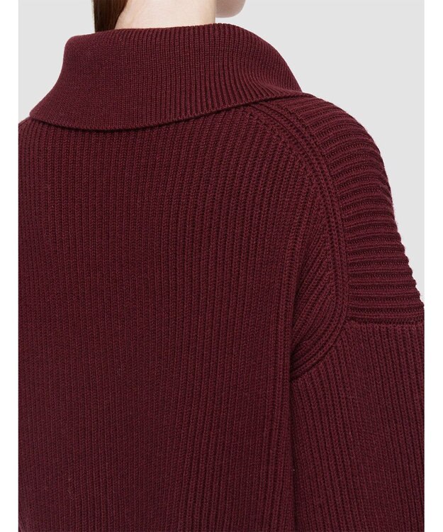 JOSEPH ニューカーディガンステッチ　オープンネックニット Merlot