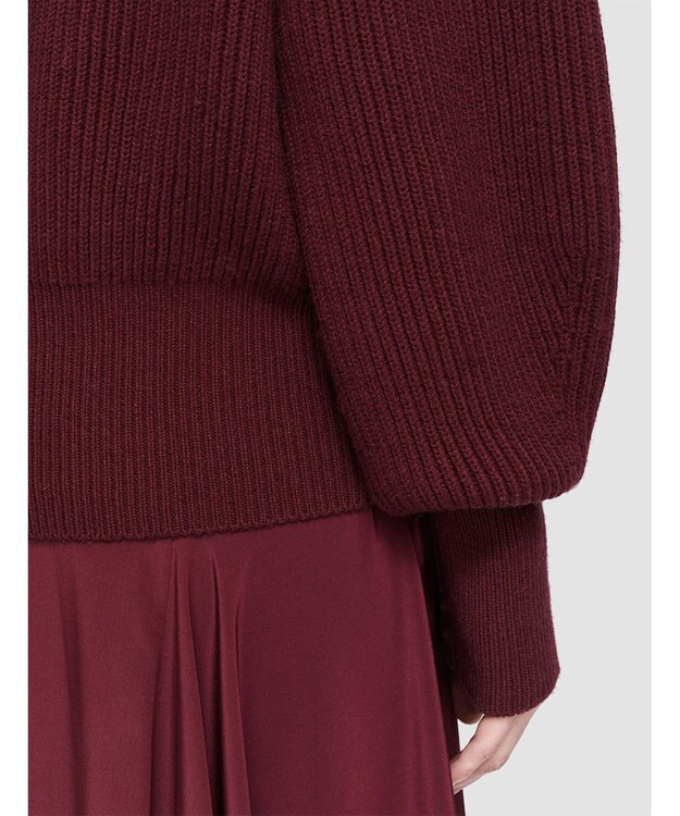 JOSEPH ニューカーディガンステッチ　オープンネックニット Merlot
