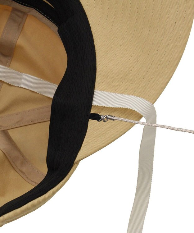 MOONBAT 【遮光100％/遮熱/UVカット】FURLA(フルラ)ロゴ刺繍 ジョッキー キャップ ひも付き 帽子 無地 取り外し可能 ベージュ