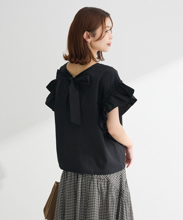 Green Parks ・ＥＬＥＮＣＡＲＥ　ＤＵＥ　バックリボンブラウス Off White