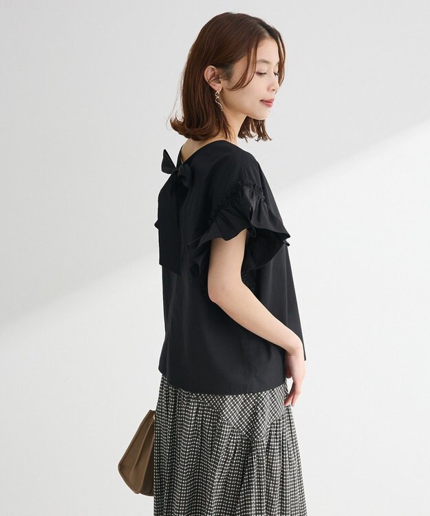 Green Parks ・ＥＬＥＮＣＡＲＥ　ＤＵＥ　バックリボンブラウス Off White