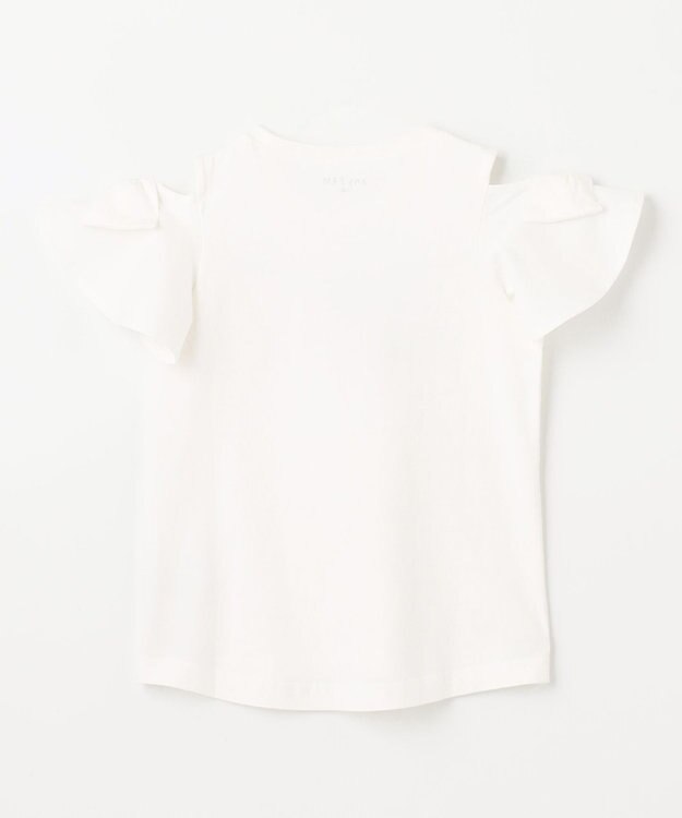 ANY KIDS 接触冷感 いろいろモチーフ Tシャツ ホワイト×アイス