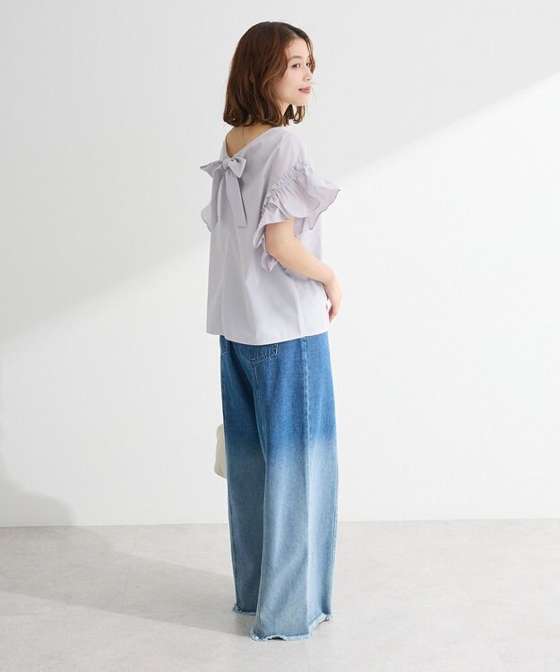 Green Parks ・ＥＬＥＮＣＡＲＥ　ＤＵＥ　バックリボンブラウス Off White