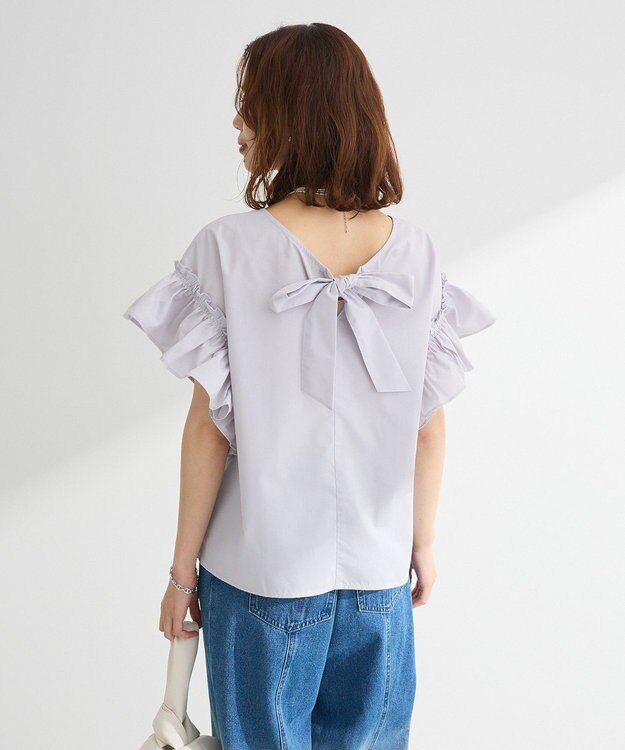 Green Parks ・ＥＬＥＮＣＡＲＥ　ＤＵＥ　バックリボンブラウス Off White