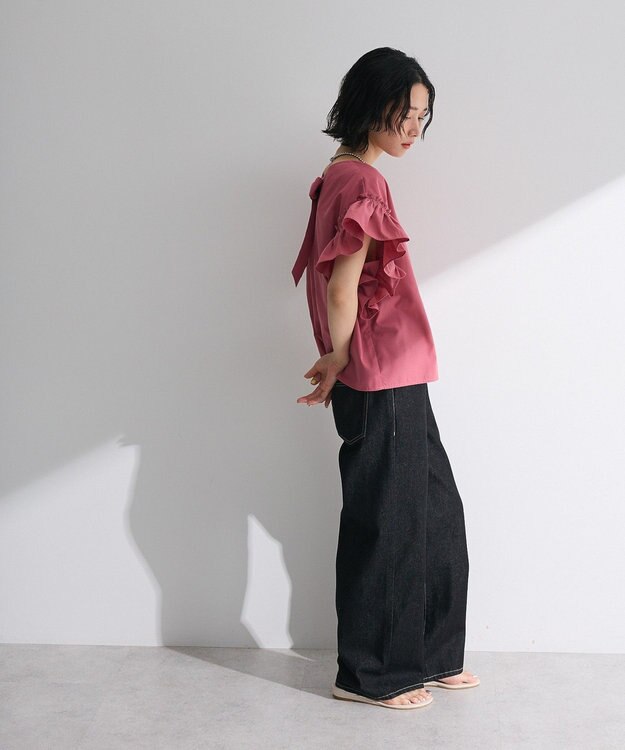 Green Parks ・ＥＬＥＮＣＡＲＥ　ＤＵＥ　バックリボンブラウス Off White