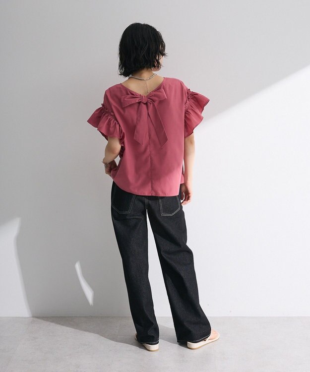 Green Parks ・ＥＬＥＮＣＡＲＥ　ＤＵＥ　バックリボンブラウス Off White