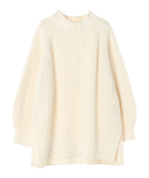 earth music&ecology マットモール片畦チュニック Ivory