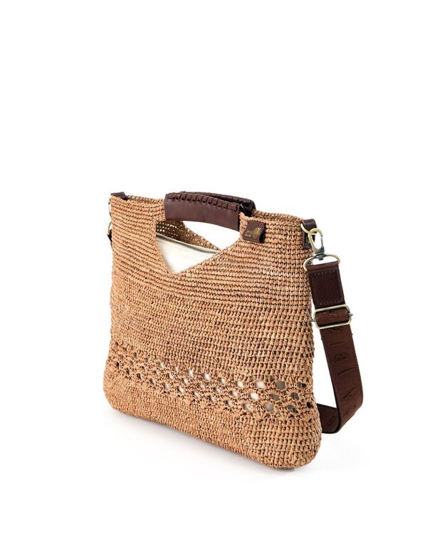 IBIZA ラフィア　2WAYバッグ 濃茶