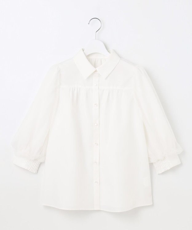 Feroux 【大好評につき追加生産決定！】袖チュールブラウス ホワイト系