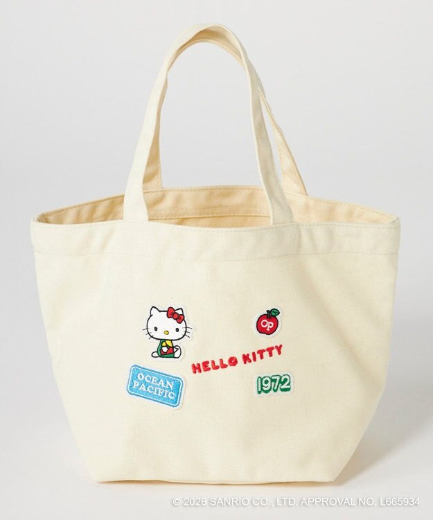 OP／FILA 【Ocean Pacific×ハローキティ】キャンバスミニトートバッグ アイボリー