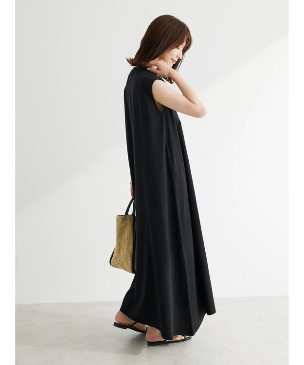 Green Parks ・ＳＵＧＡＲ　ＳＰＯＯＮ　フレンチフレアワンピース Black