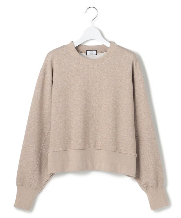 J.PRESS YORK STREET 【WOMEN】ラメ裏毛クルーネック スウェット ブラウン系