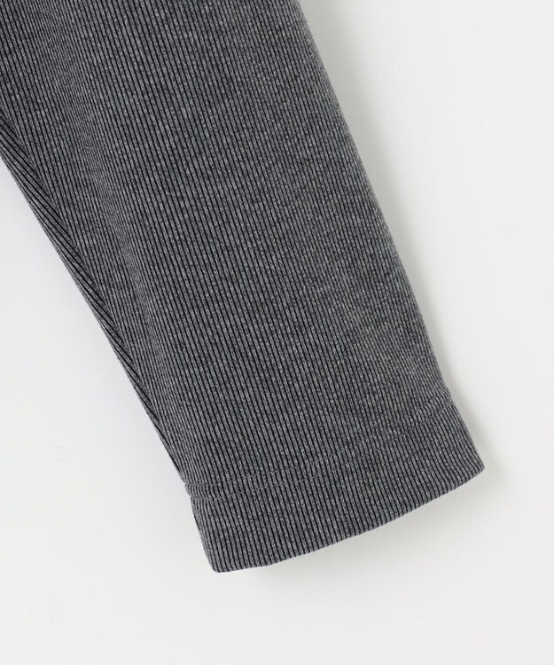 JOSEPH ABBOUD 【保温性/軽量り/ジャパンファブリック】ストライプジャカードジップ  プルオーバー グレー系1