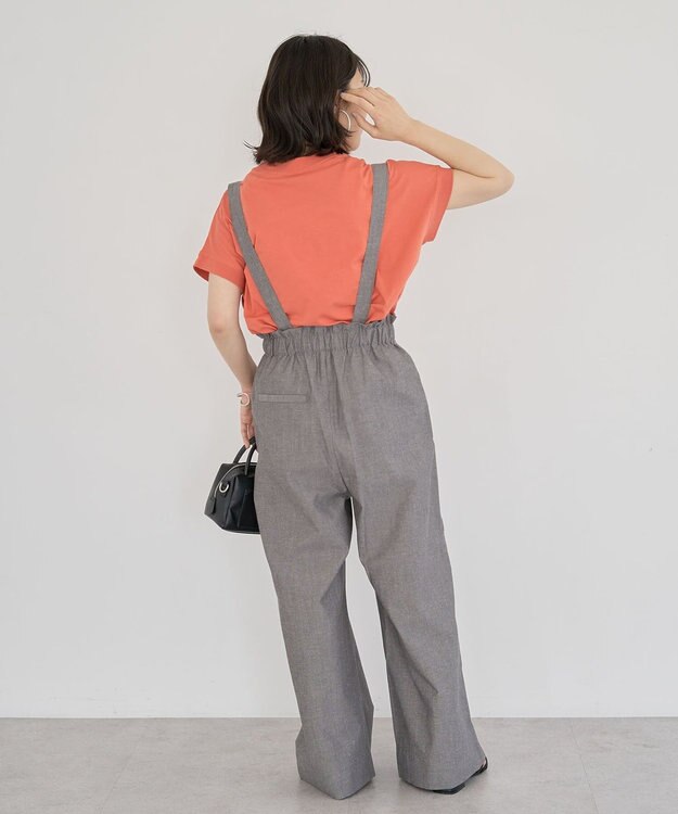 Green Parks フレンチスリーブ刺繍シンプルロゴプルオーバー Orange