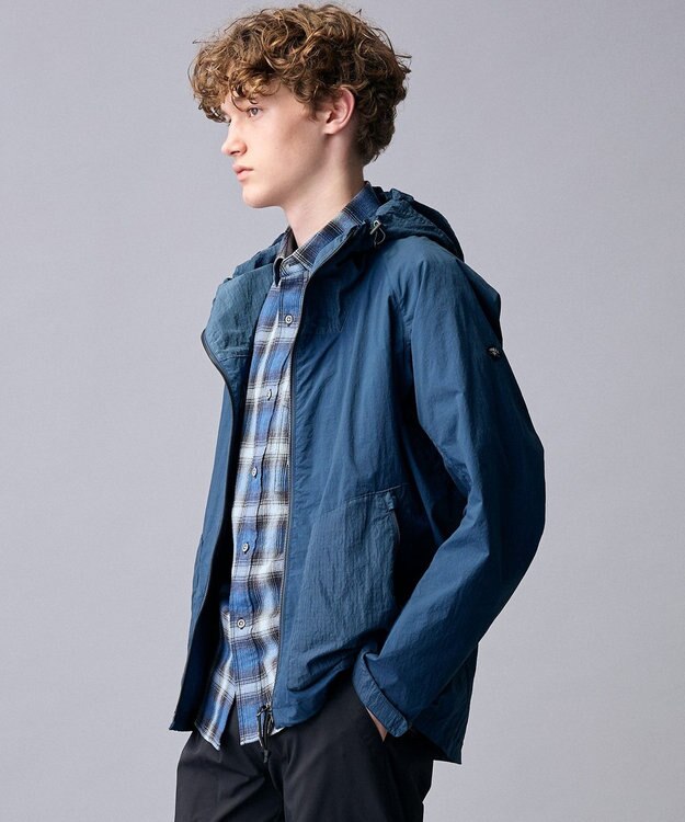 JOSEPH ABBOUD MOUNTAIN 【日本素材/ドライタッチ/軽量/オーガニックコットン】ドライチェック アウトドアシャツ ネイビー系3
