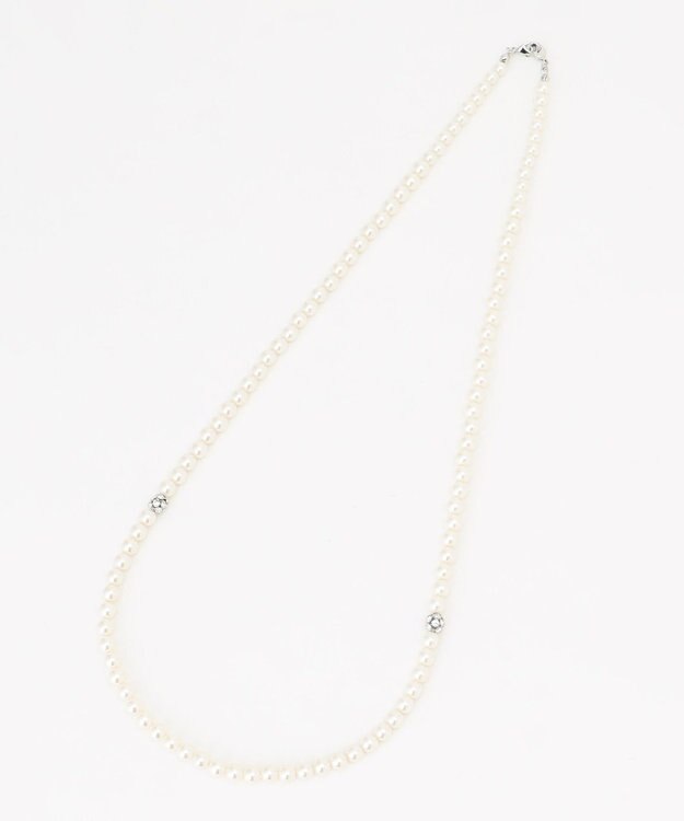 J.PRESS LADIES 【3way】2連パール ネックレス シルバー系