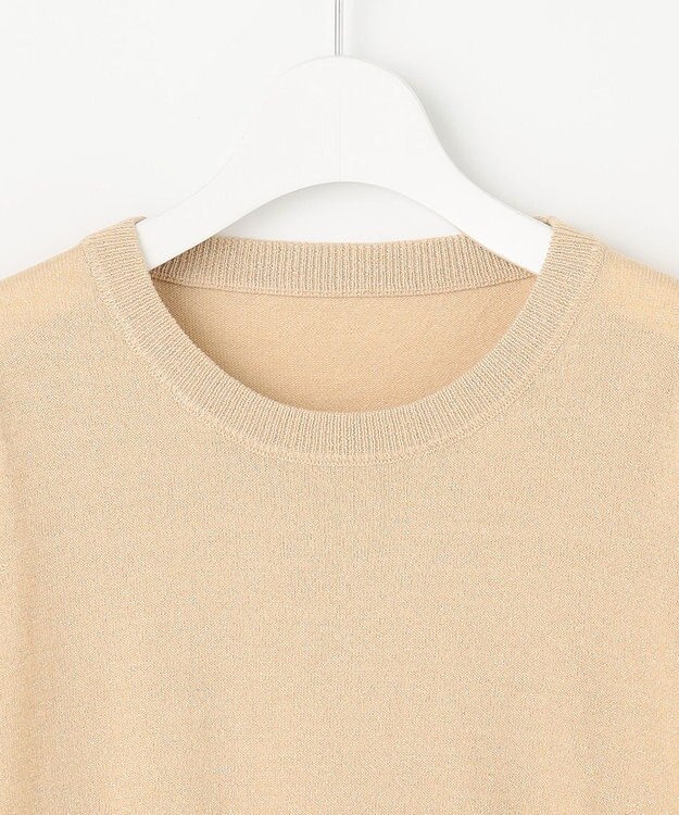 Feroux 【洗える】ラメ プルオーバーニット ベージュ系