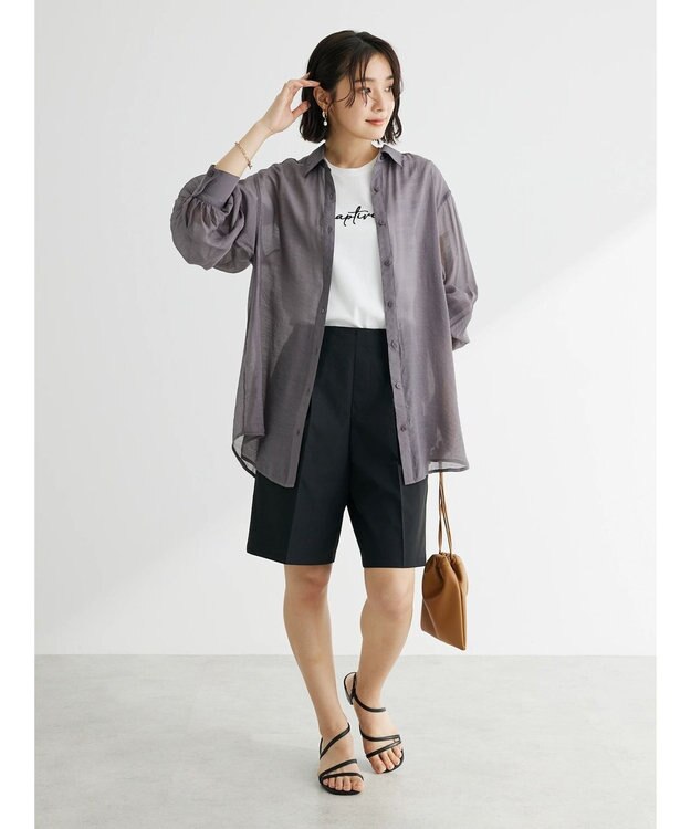 Green Parks ・Ｐｅｔｉｔ　Ｆｌｅｕｒ　ロゴ刺繍Ｔシャツ Off White