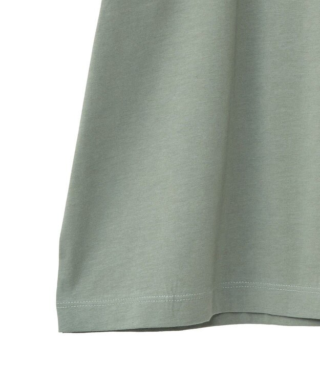 Green Parks フレンチスリーブ刺繍シンプルロゴプルオーバー Khaki