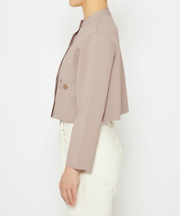 uncrave 【手洗い可】ヴィスコースナイロン ジャガード ニットジャケット（uncrave STANDARD） ベージュ