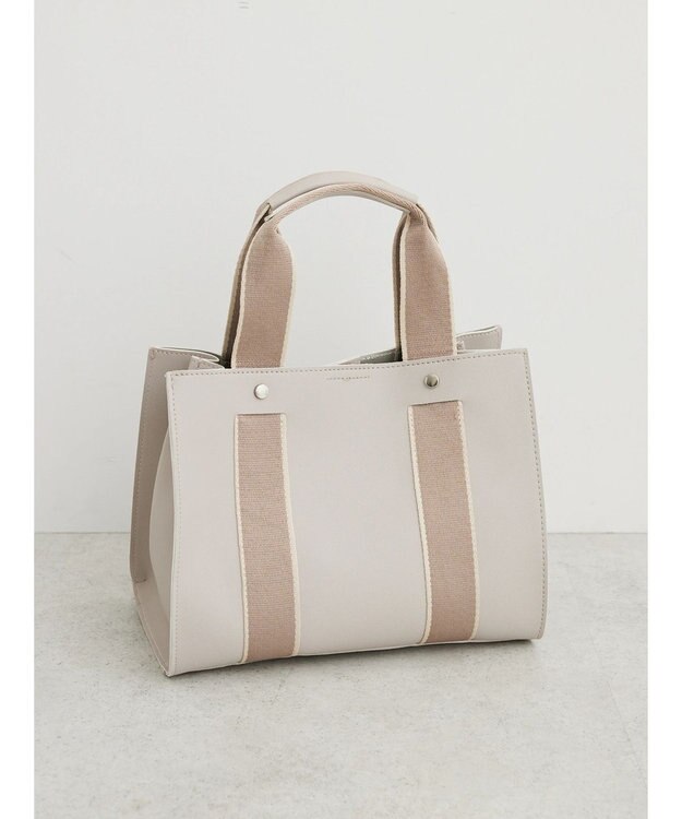 Green Parks ・Ｃｕーｓｈｕｔ　テープスクエアトート Gray Beige