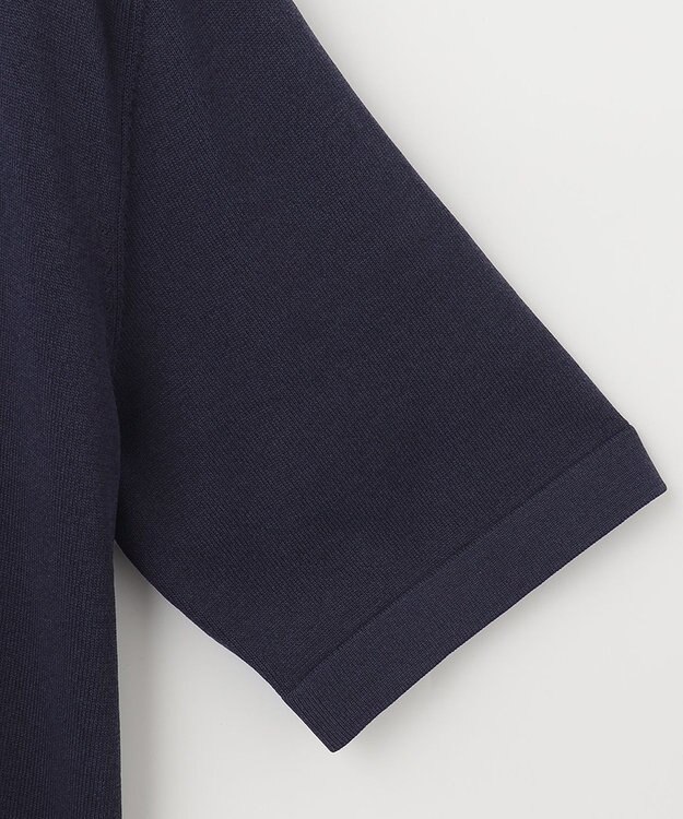 UNFILO MENS 【接触冷感】イージーケア ニットポロ [23年春夏商品] ネイビー