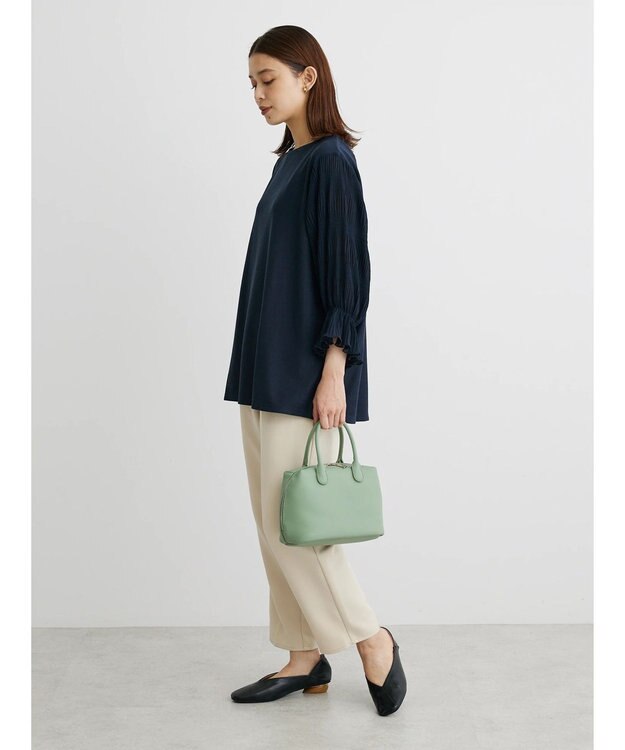 Green Parks マジョリカドッキング７分袖プルオーバー Navy