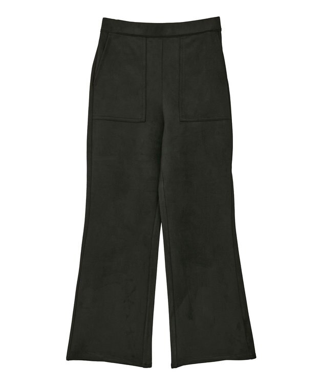 AMERICAN HOLIC ヌバック調ベイカーフレアパンツ Black