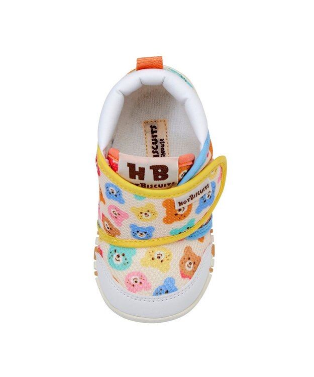 MIKI HOUSE HOT BISCUITS 【11.5-13.5cm】 パステルビーンズ ファーストベビーシューズ 白