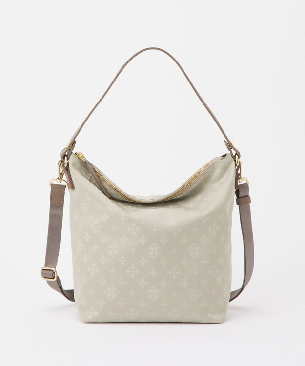 russet ナイロンジャガード2WAYミニショルダーバッグ(CE-1627) Ecru