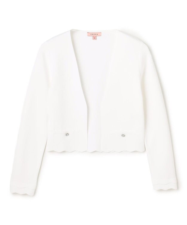 TOCCA SCALLOPED JEWEL ボレロ アイボリー系