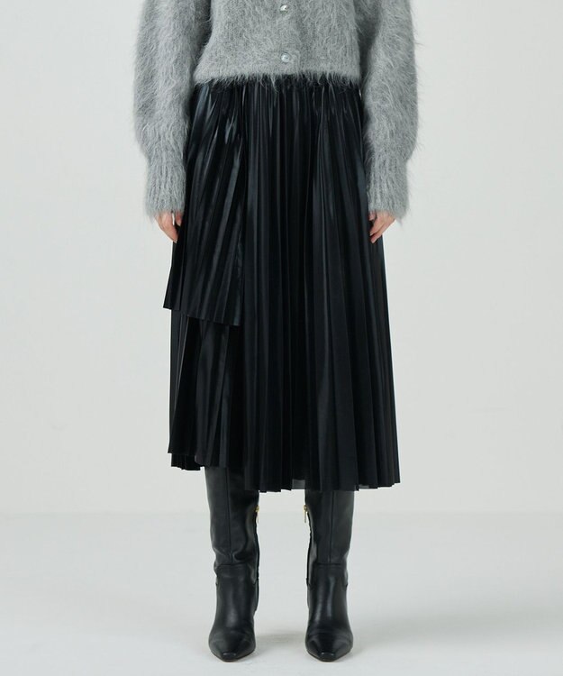 GRACE CONTINENTAL ジャージレイヤースカート ブラック