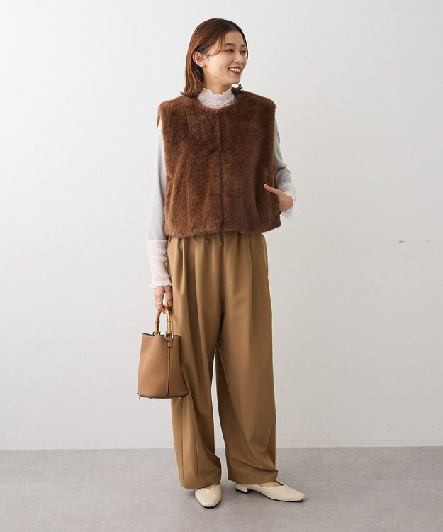 Green Parks ・ＥＬＥＮＣＡＲＥ　ＤＵＥ　フォックス調ファーベスト Brown