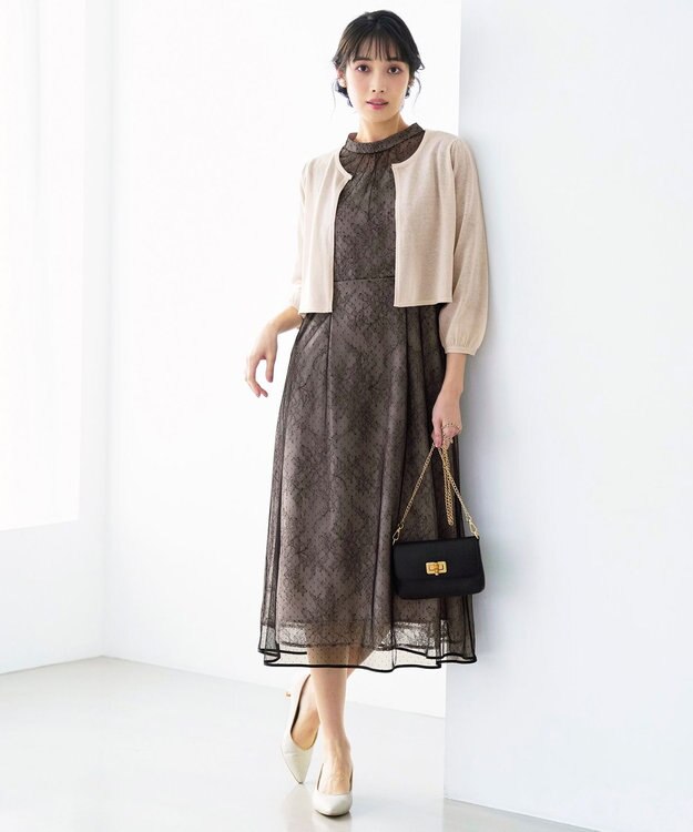 ANY SIS 【Lily Calin】シャイニー ボレロ ライトベージュ