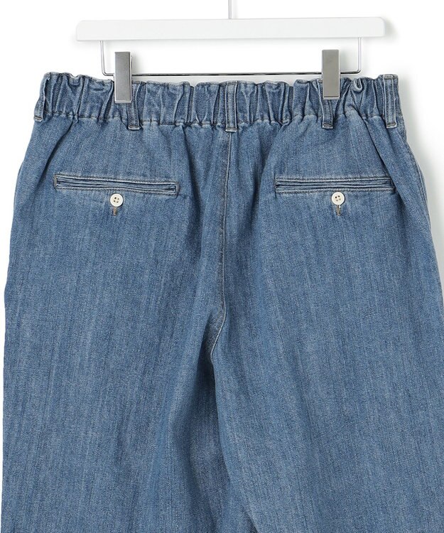 J.PRESS YORK STREET 【UNISEX】デニムワイドパンツ スカイブルー系