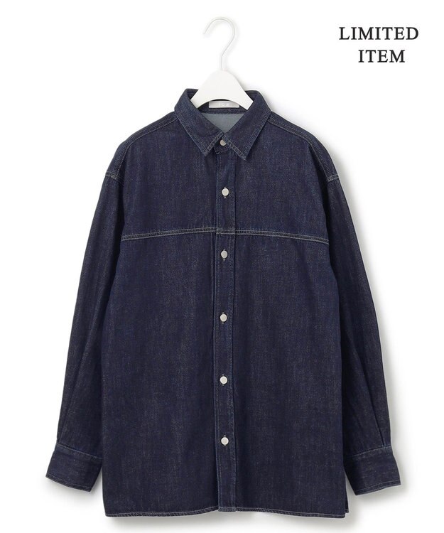 ICB 【WEB限定・洗える】コットンソフトデニム ジャケット ネイビー系