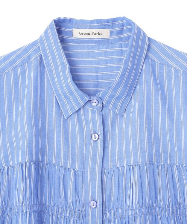 Green Parks 長袖ボイルシャツ Stripe